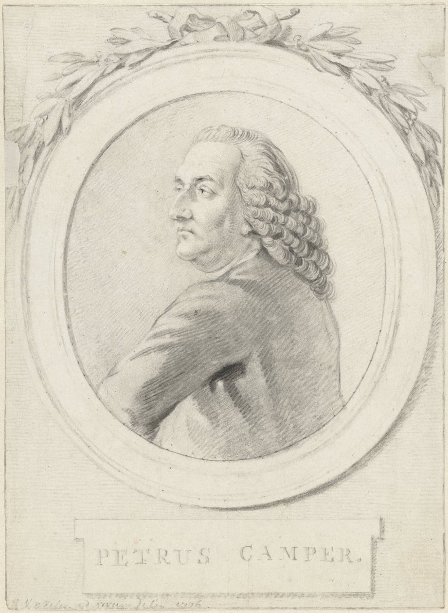 Portrett av professor Petrus Camper av Reinier Vinkeles (I)