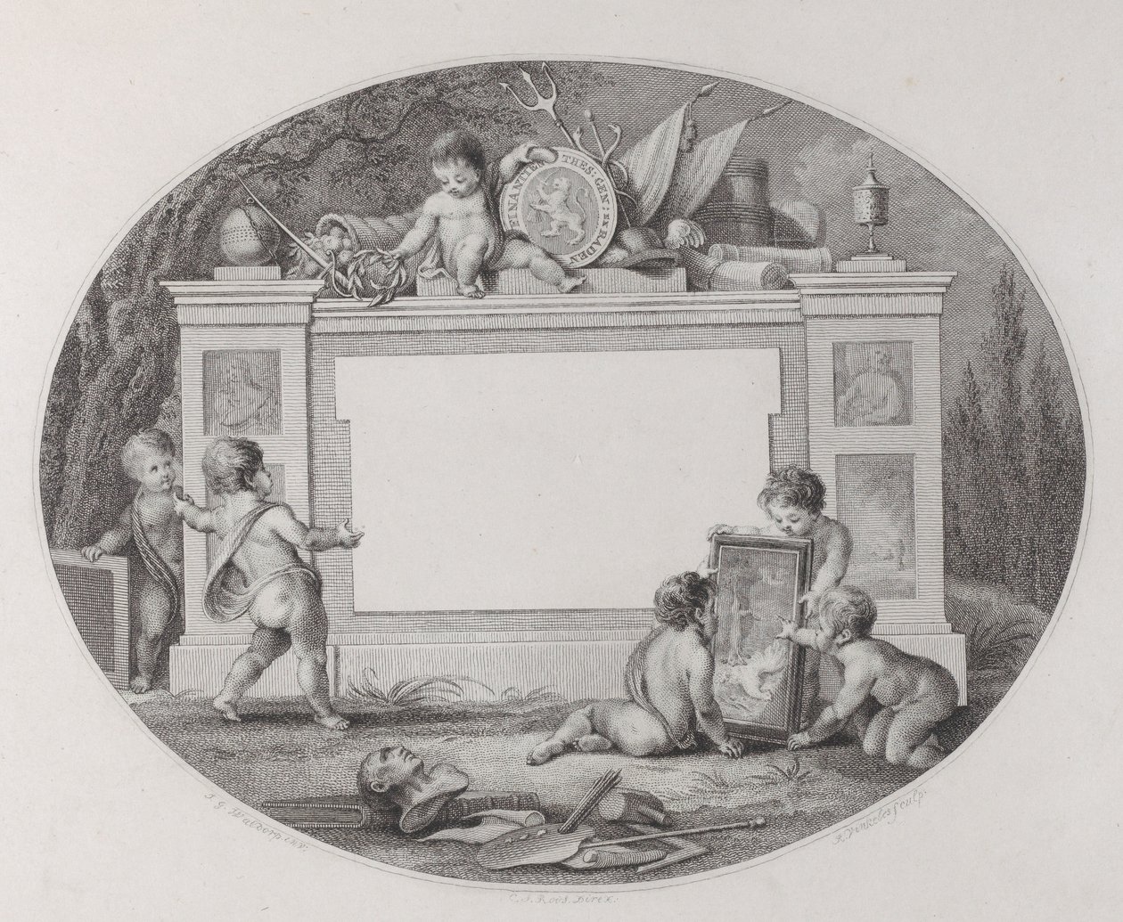 Handelskort, 1800-tallet. av Reinier Vinkeles