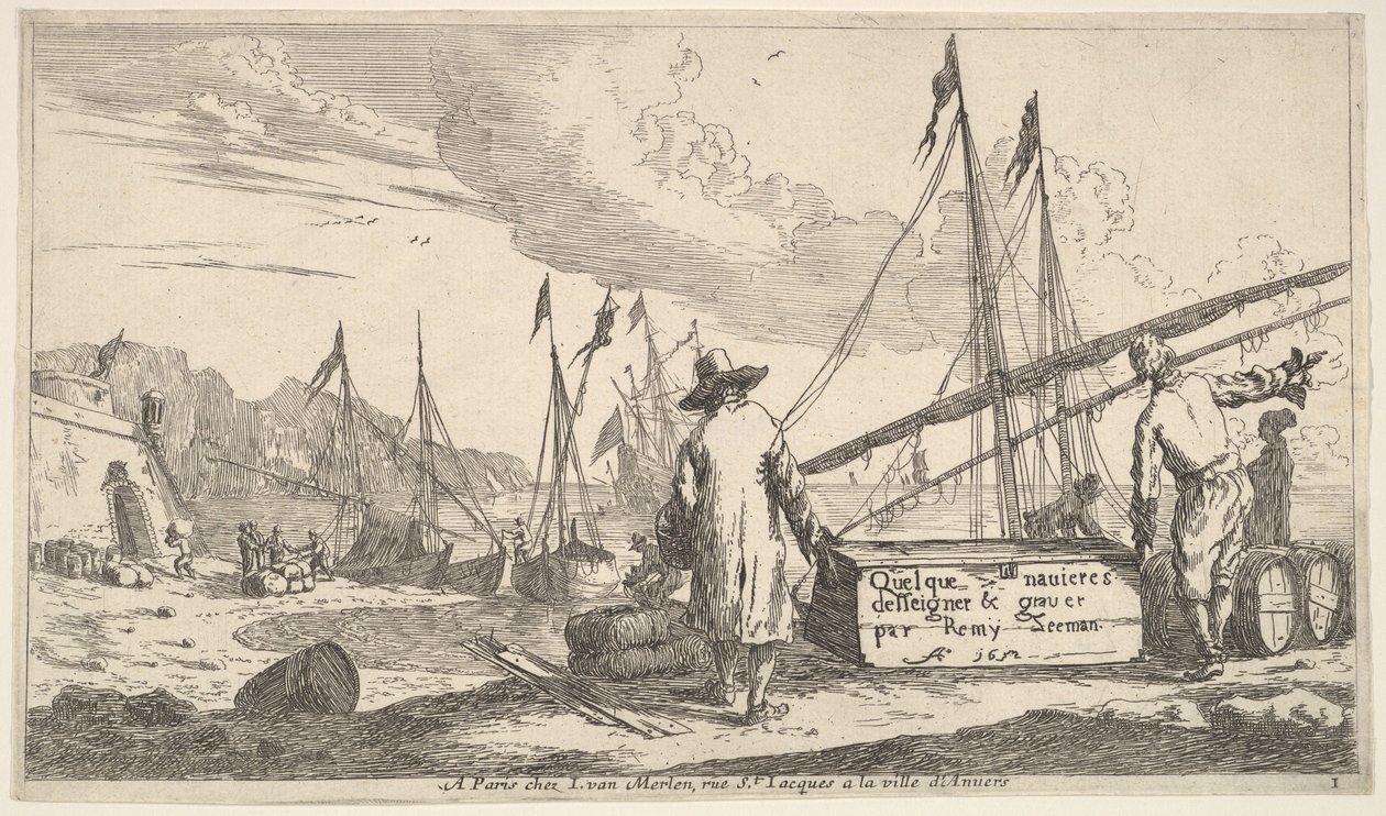 Tittelside, Noen skip designet og gravert av Remy Zeeman, 1652. av Reinier Zeeman