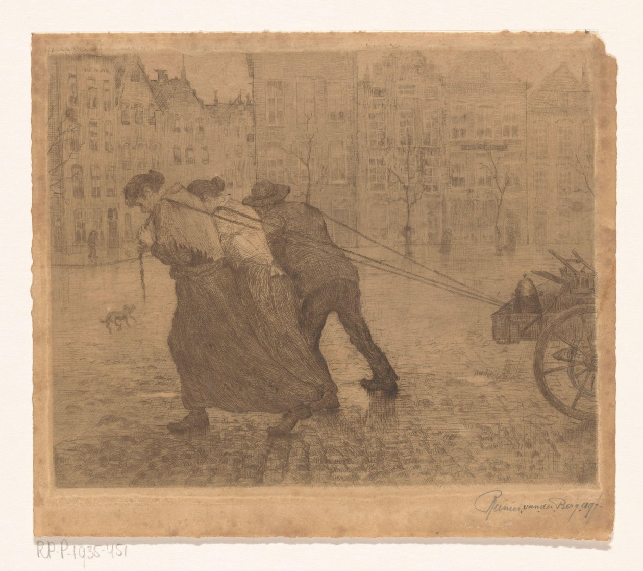 Trekker vogn av Reinier van den Berg (signed by artist)