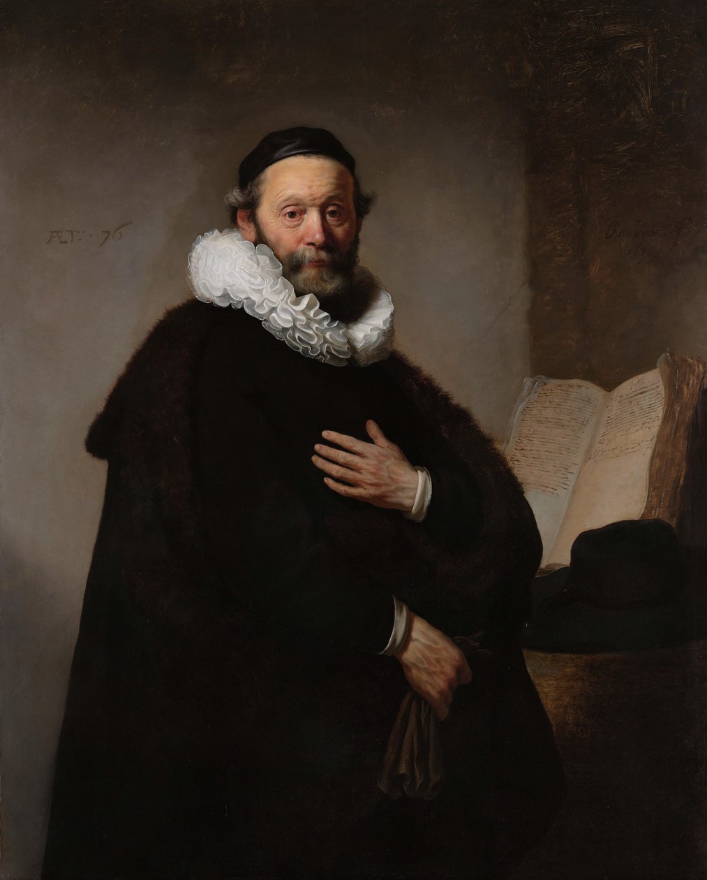 Portrett av Johannes Wtenbogaert av Rembrandt van Rijn