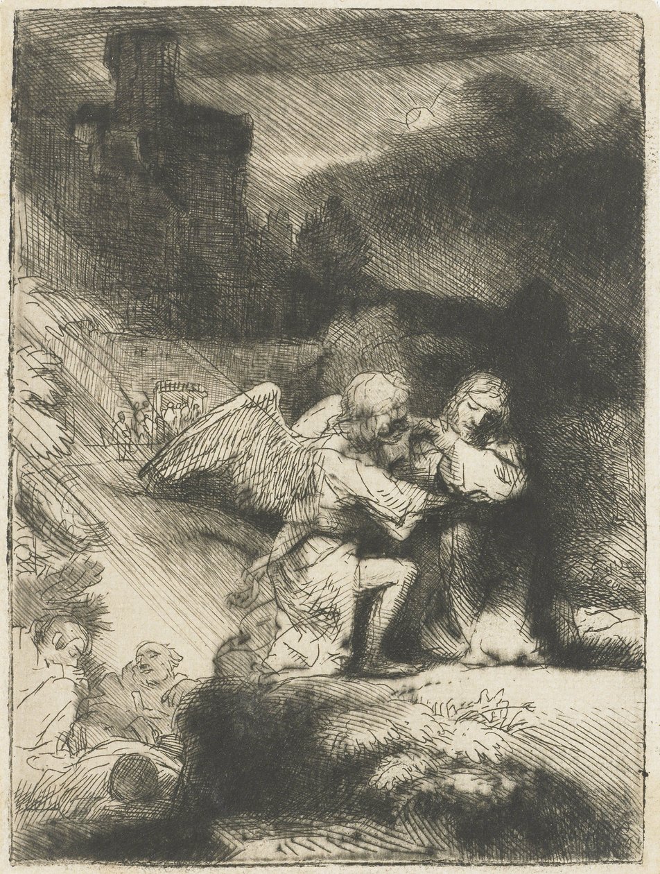Kvalen i hagen, 1655-59 av Rembrandt van Rijn