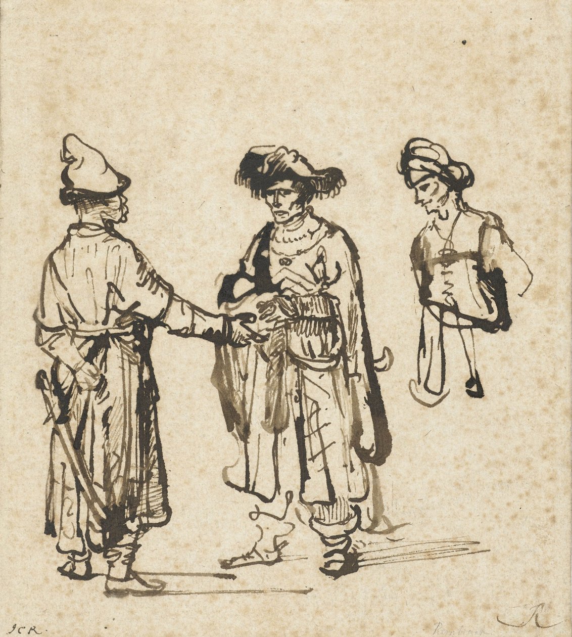 Three Orientals Conversing, ca. 1645 av Rembrandt van Rijn