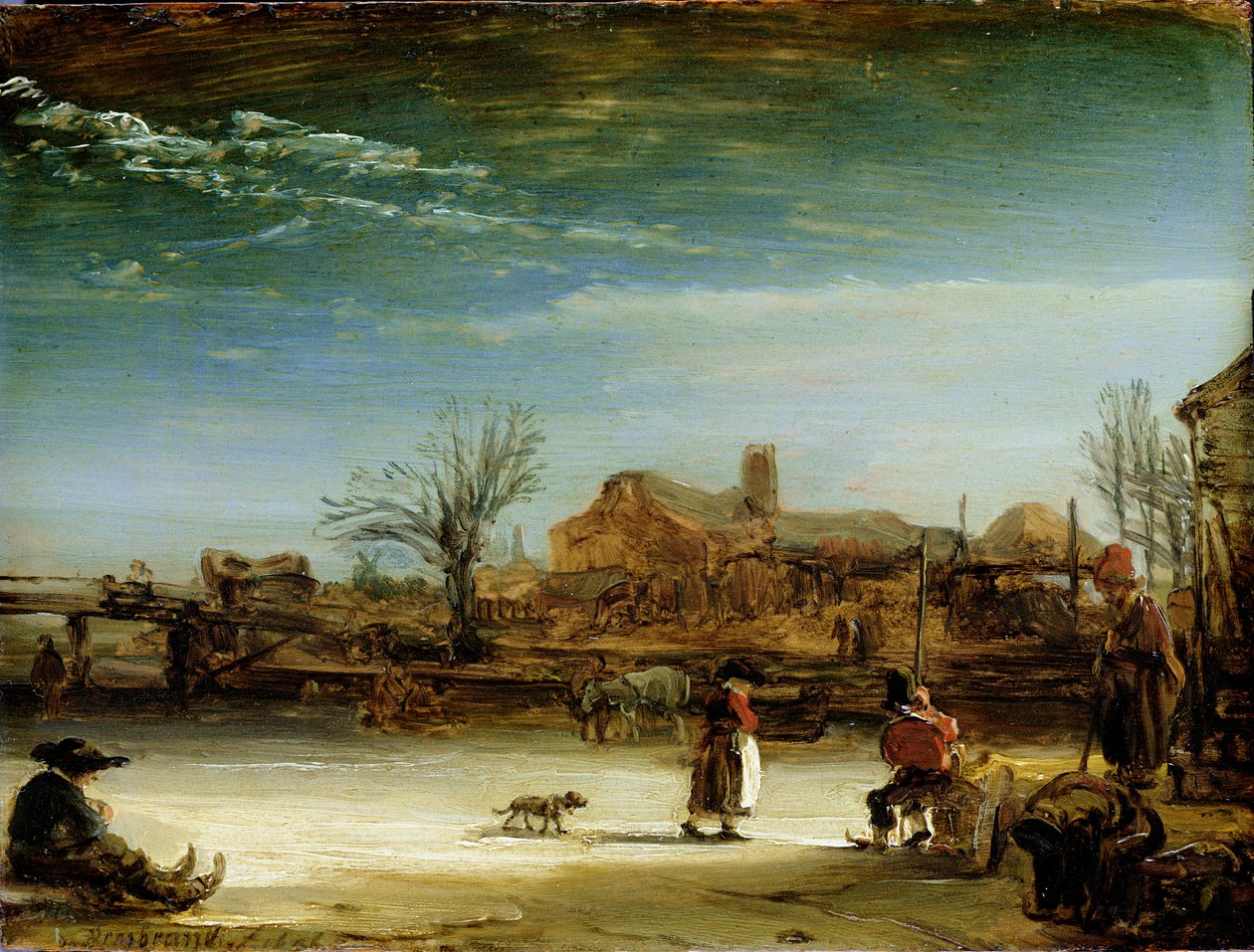 Vinterlandskap, 1646 av Rembrandt van Rijn