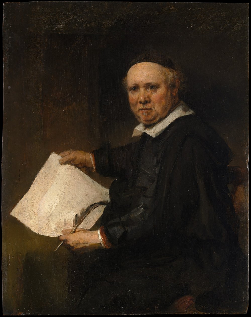 Portrett av Lieven Willemsz van Coppenol av Rembrandt van Rijn
