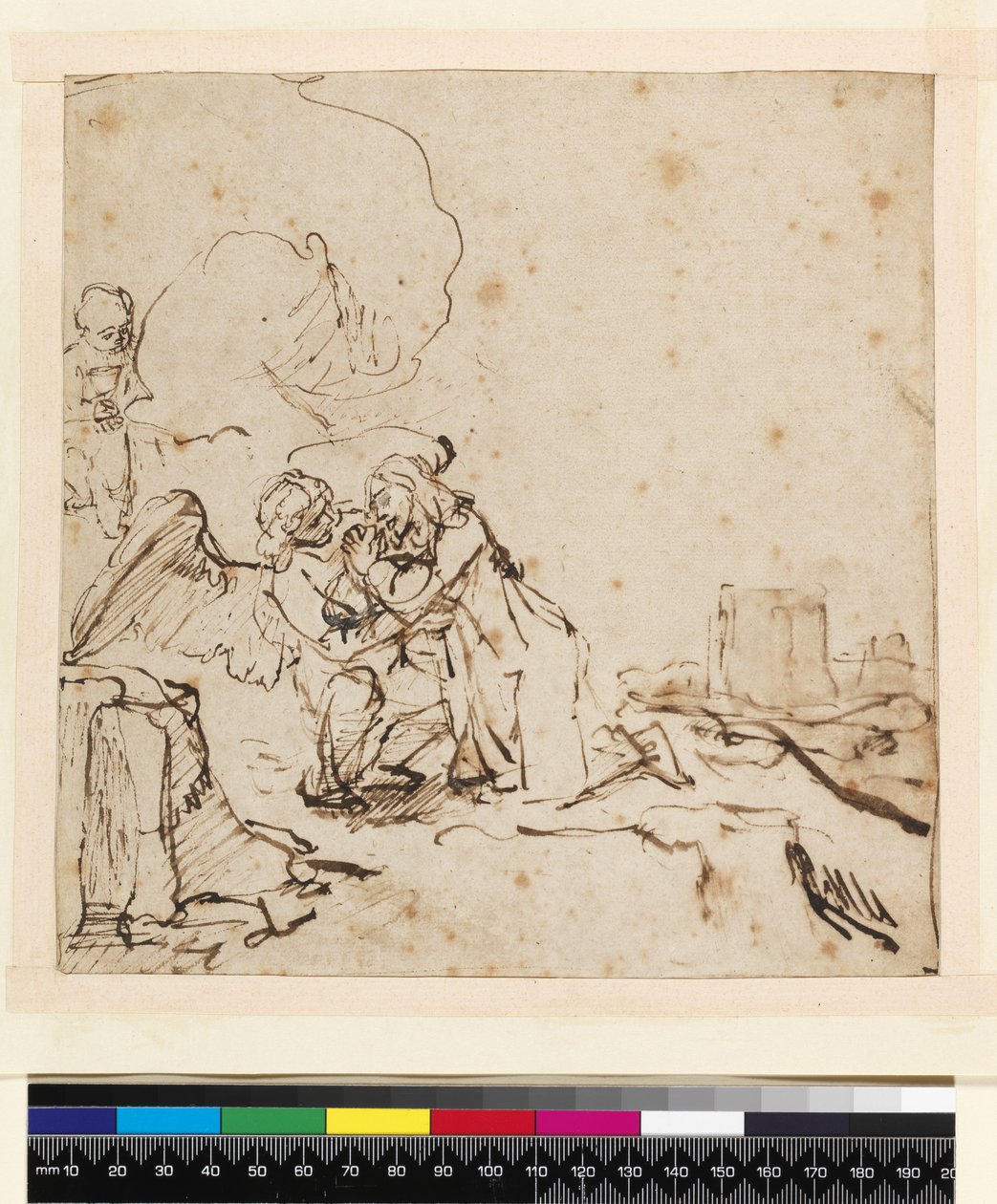 2140 The Agony in the Garden, ca. 1650-60 (penn og blekk med vask på papir) av Rembrandt van Rijn