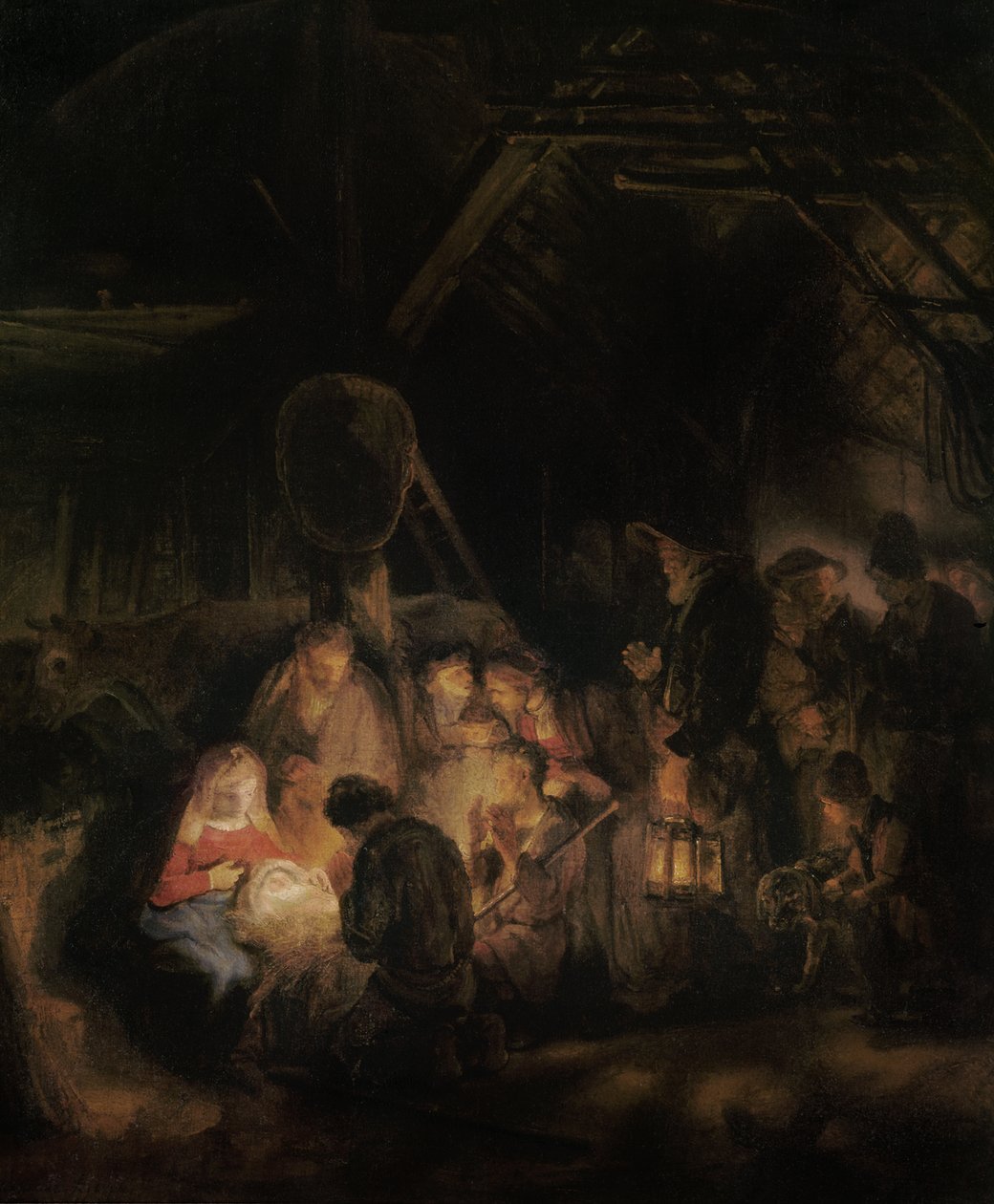 Tilbedelse av hyrdene, 1646 av Rembrandt van Rijn