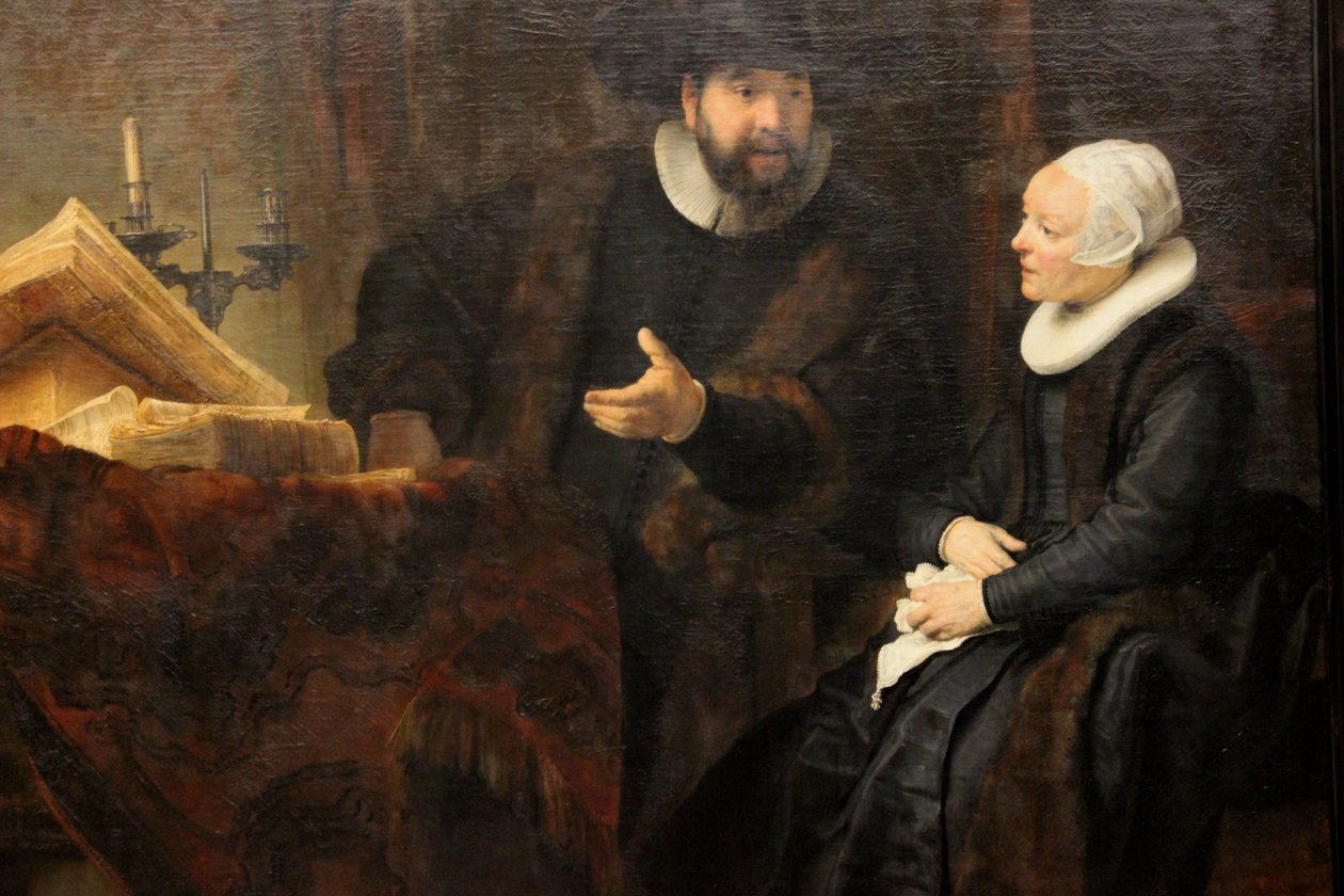 Anslo i Samtale med kona av Rembrandt van Rijn