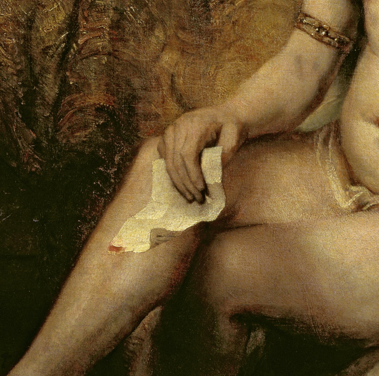Bathsheba Bathing, 1654 (detalj av 44593) av Rembrandt van Rijn