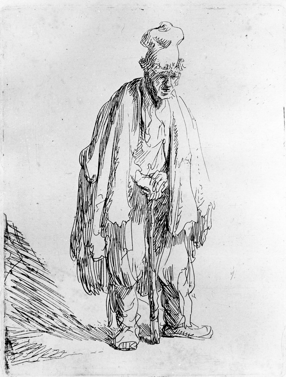 Tigger i høyhette, ca.1630 av Rembrandt van Rijn