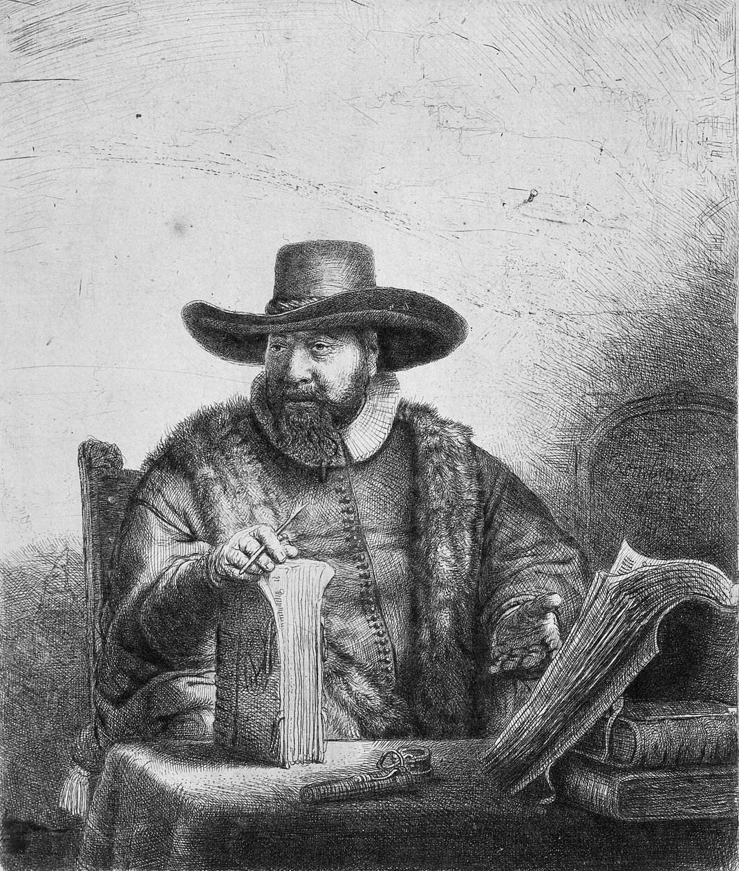 Cornelius Claesz Anslo (1592-1646) 1640 (se 242867) av Rembrandt van Rijn