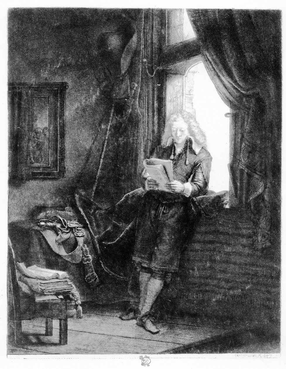 Jan Six, 1647 av Rembrandt van Rijn