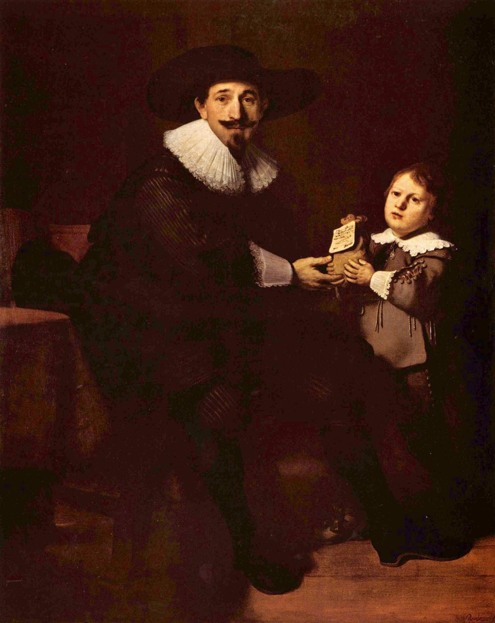 Jean Pellicorne med sønnen Casper av Rembrandt van Rijn