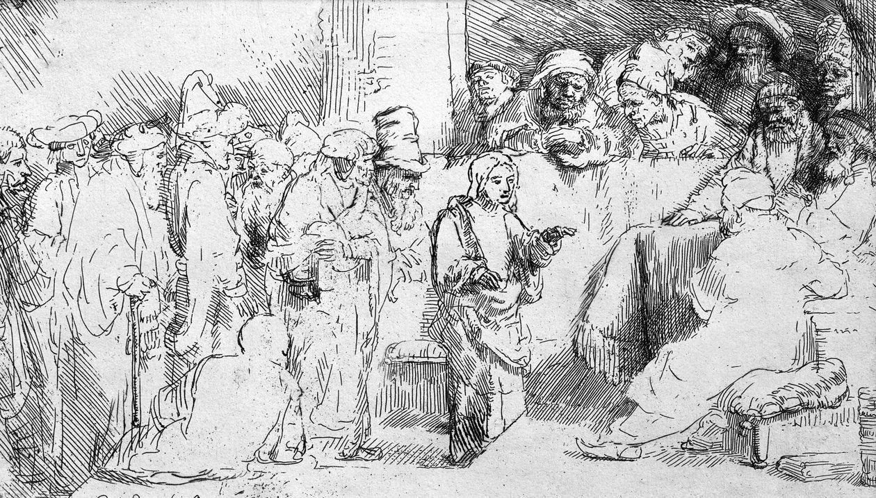 Jesus Kristus blant legene av Rembrandt van Rijn