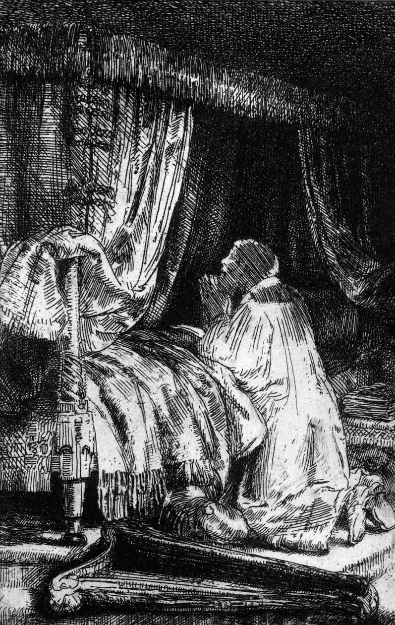 Kong David ved bønn, 1652 av Rembrandt van Rijn