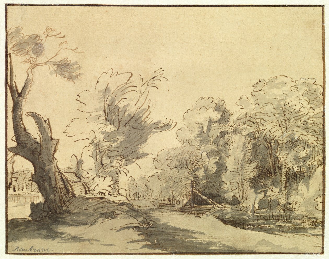 Landskap av Rembrandt van Rijn