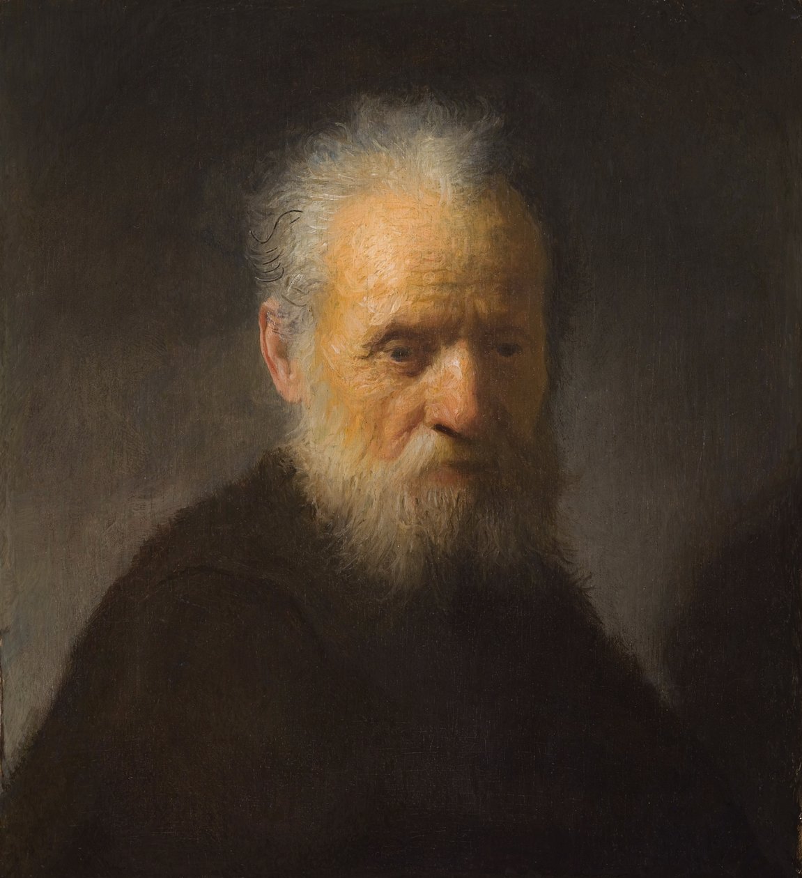 Gammel mann med skjegg av Rembrandt van Rijn