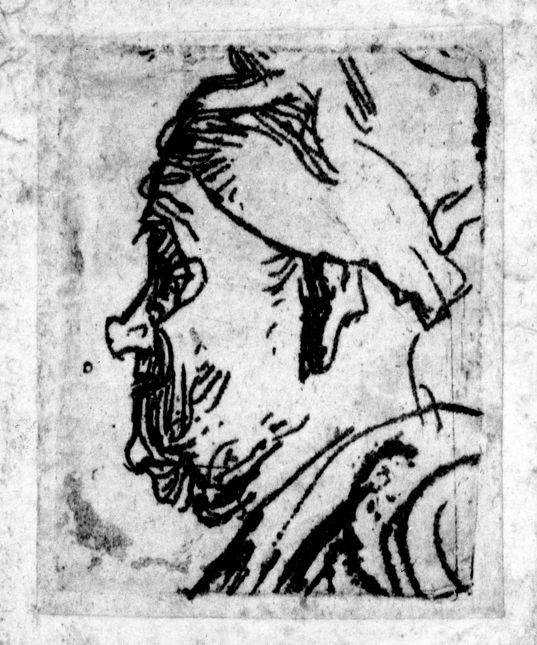 Gammel mann med snudd nese, ca.1629 av Rembrandt van Rijn