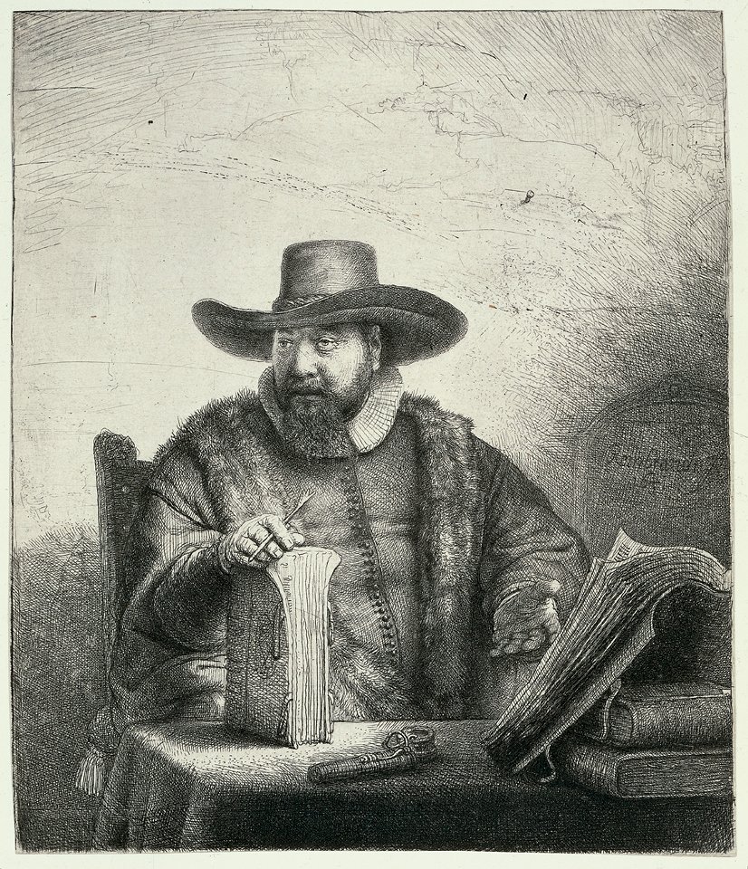 Portrett av Cornelis Claesz. Anslo av Rembrandt van Rijn