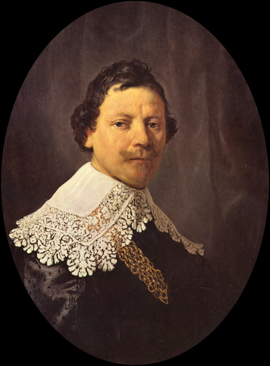 Portrett av Philips Lucasz. av Rembrandt van Rijn