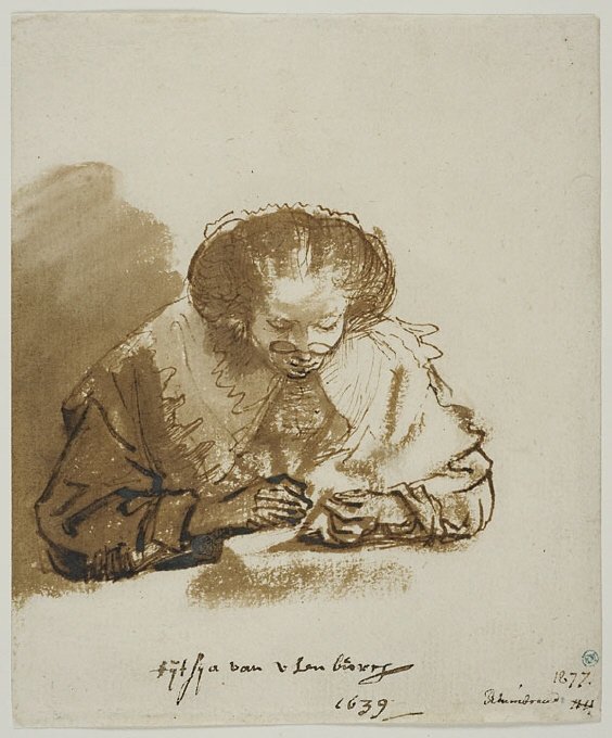 Portrett av Titia van Uylenburgh av Rembrandt van Rijn