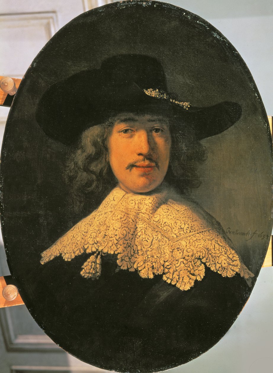 Portrett av en ung mann med blondekrage, 1634 av Rembrandt van Rijn