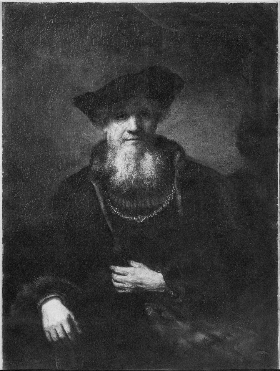 Portrett av en rabbiner av Rembrandt van Rijn