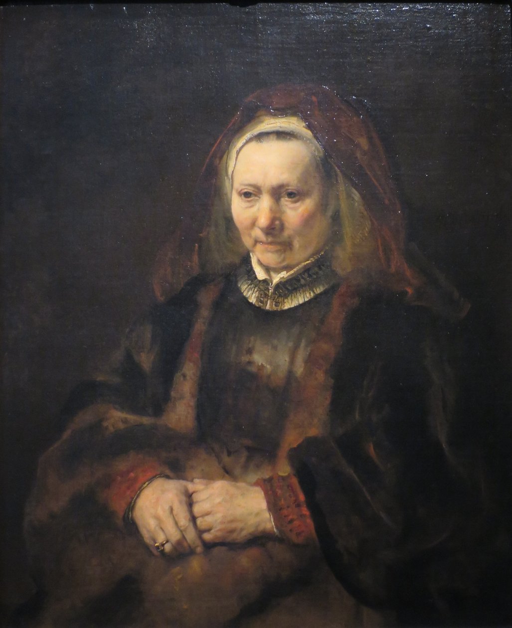 Portrett av en gammel kvinne av Rembrandt van Rijn
