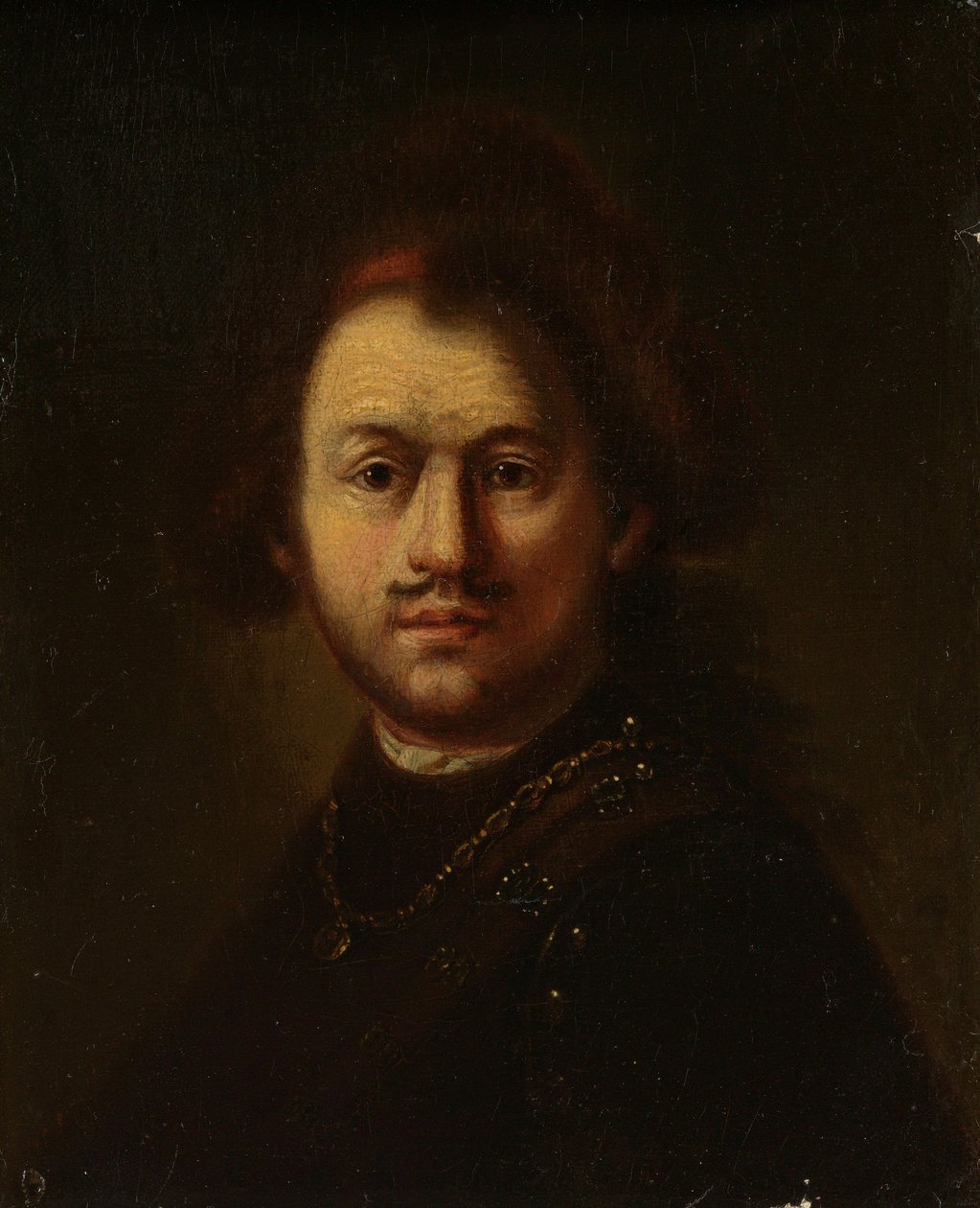 Portrett av Rembrandt Harmensz. fra Rhinen av Rembrandt van Rijn