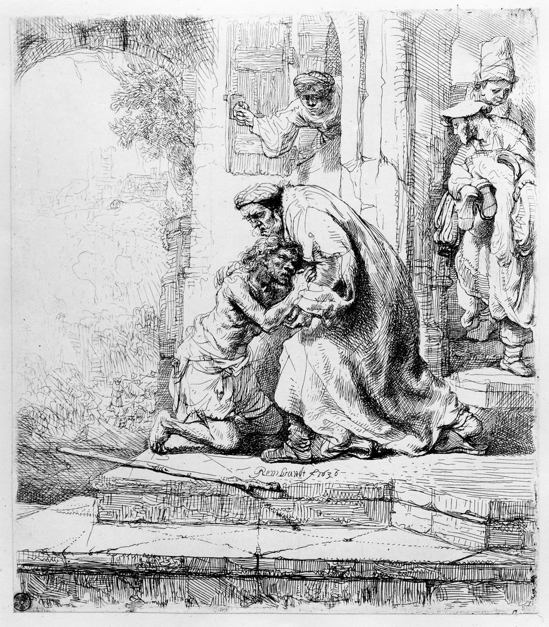 Return of the Prodigal Son, 1636 av Rembrandt van Rijn