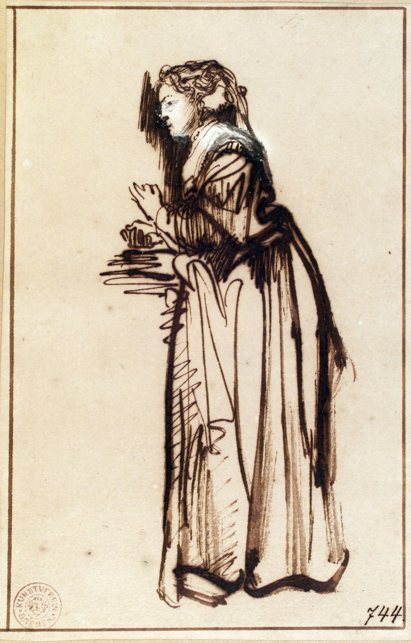 Saskia på hennes toalett av Rembrandt van Rijn