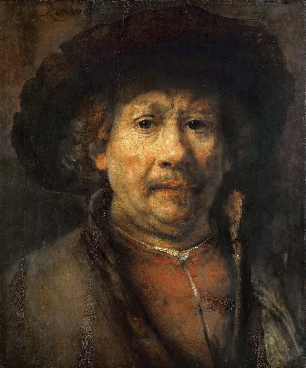 Selvportrett med Beret av Rembrandt van Rijn