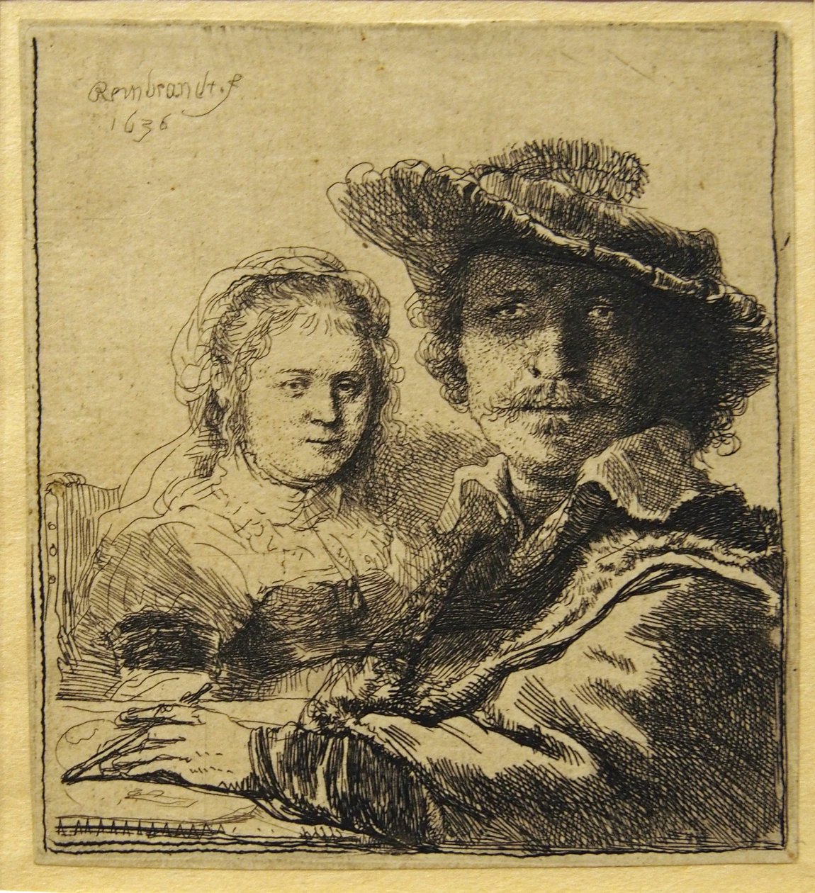 Selvportrett med Saskia av Rembrandt van Rijn