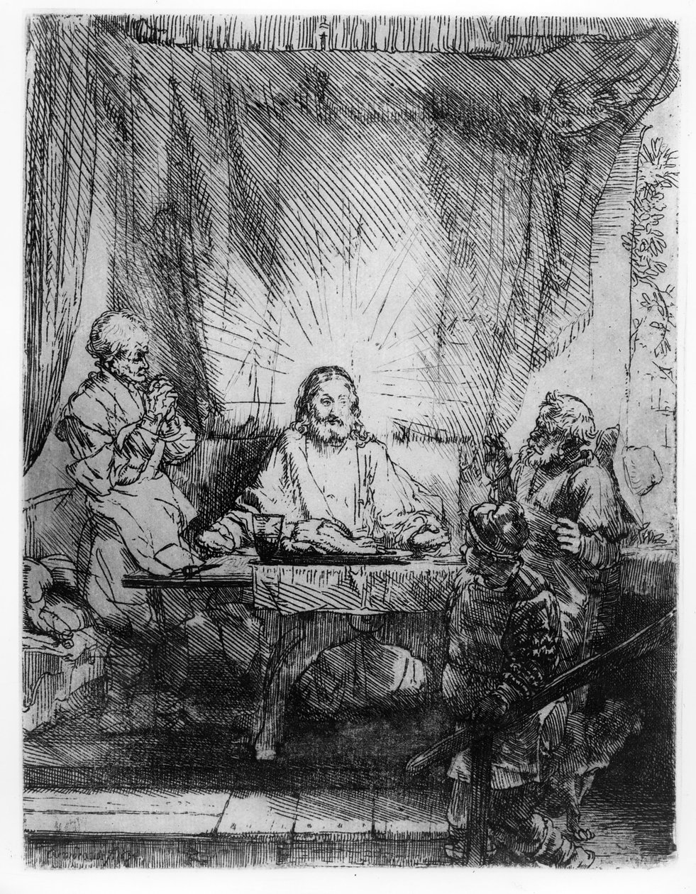 Nattverd i Emmaus, 1654 av Rembrandt van Rijn