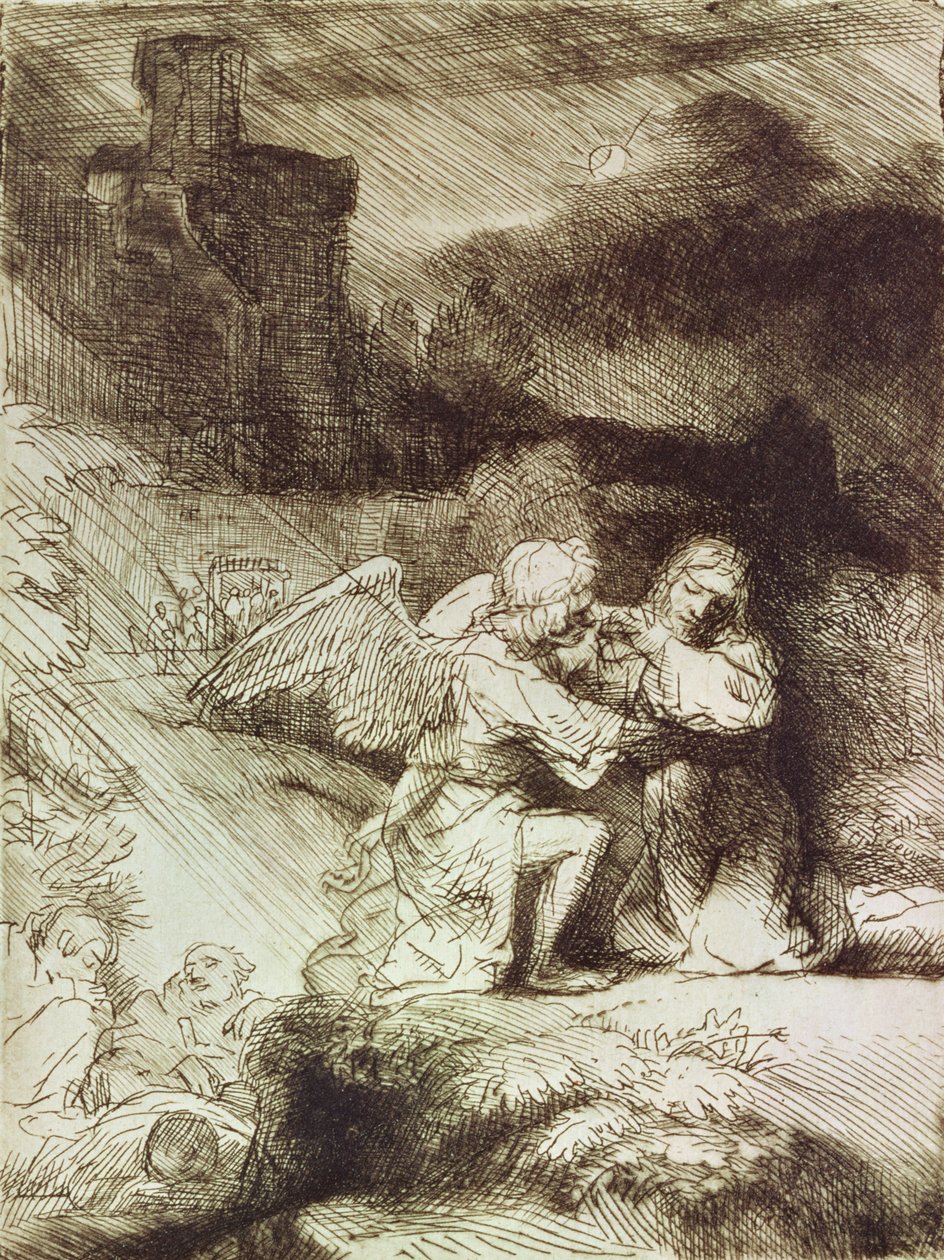 Kvalen i hagen av Rembrandt van Rijn
