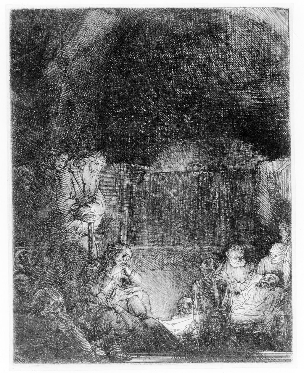 Gravleggingen, ca. 1654 av Rembrandt van Rijn