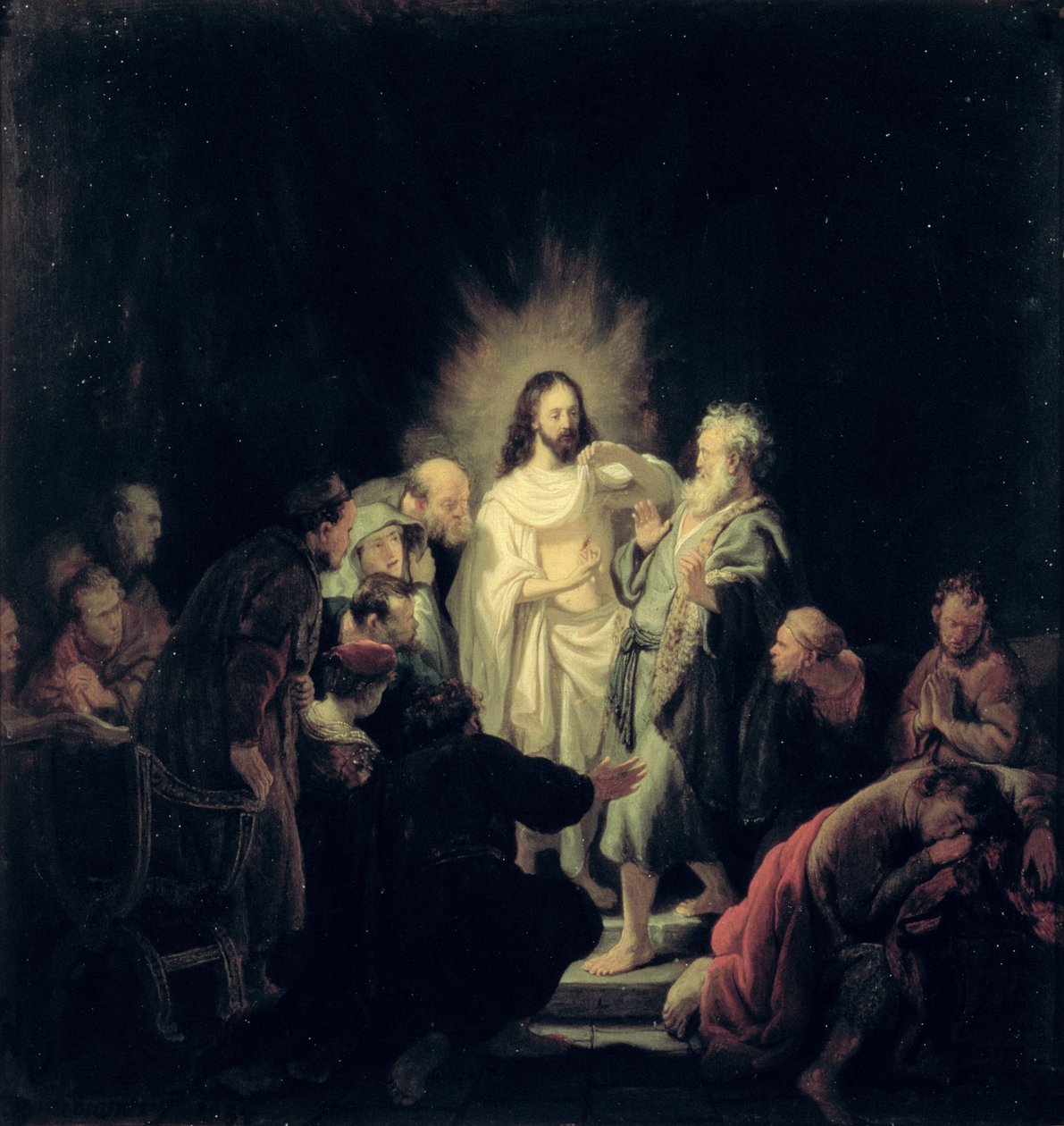 The Incredulity of St. Thomas av Rembrandt van Rijn