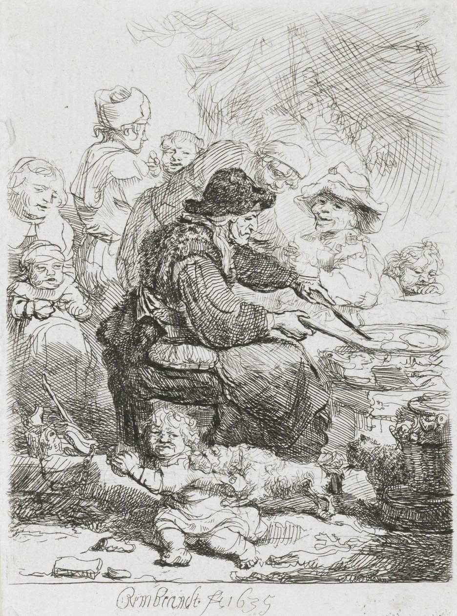 Pannekake -kvinnen av Rembrandt van Rijn