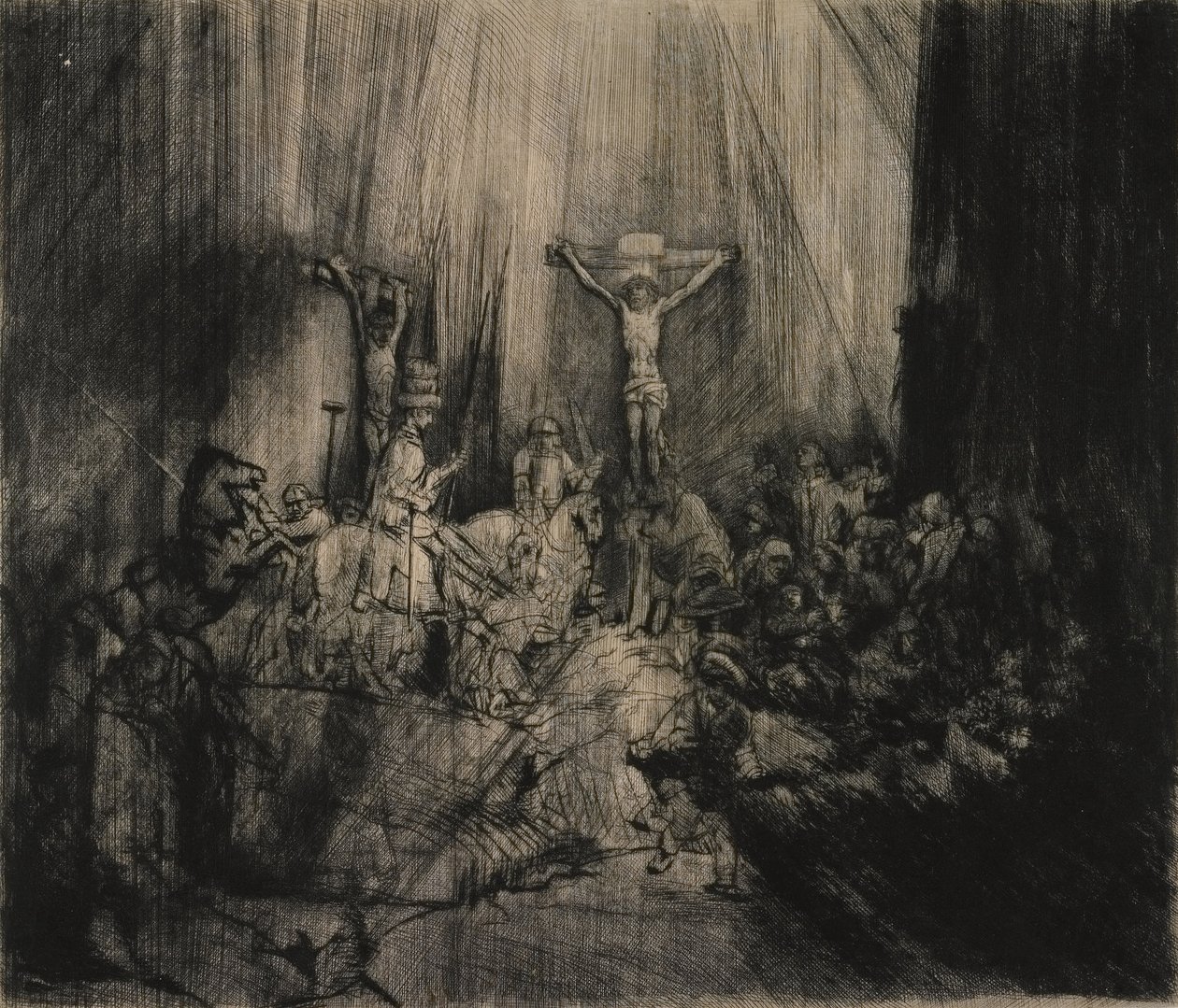 De tre korsene av Rembrandt van Rijn