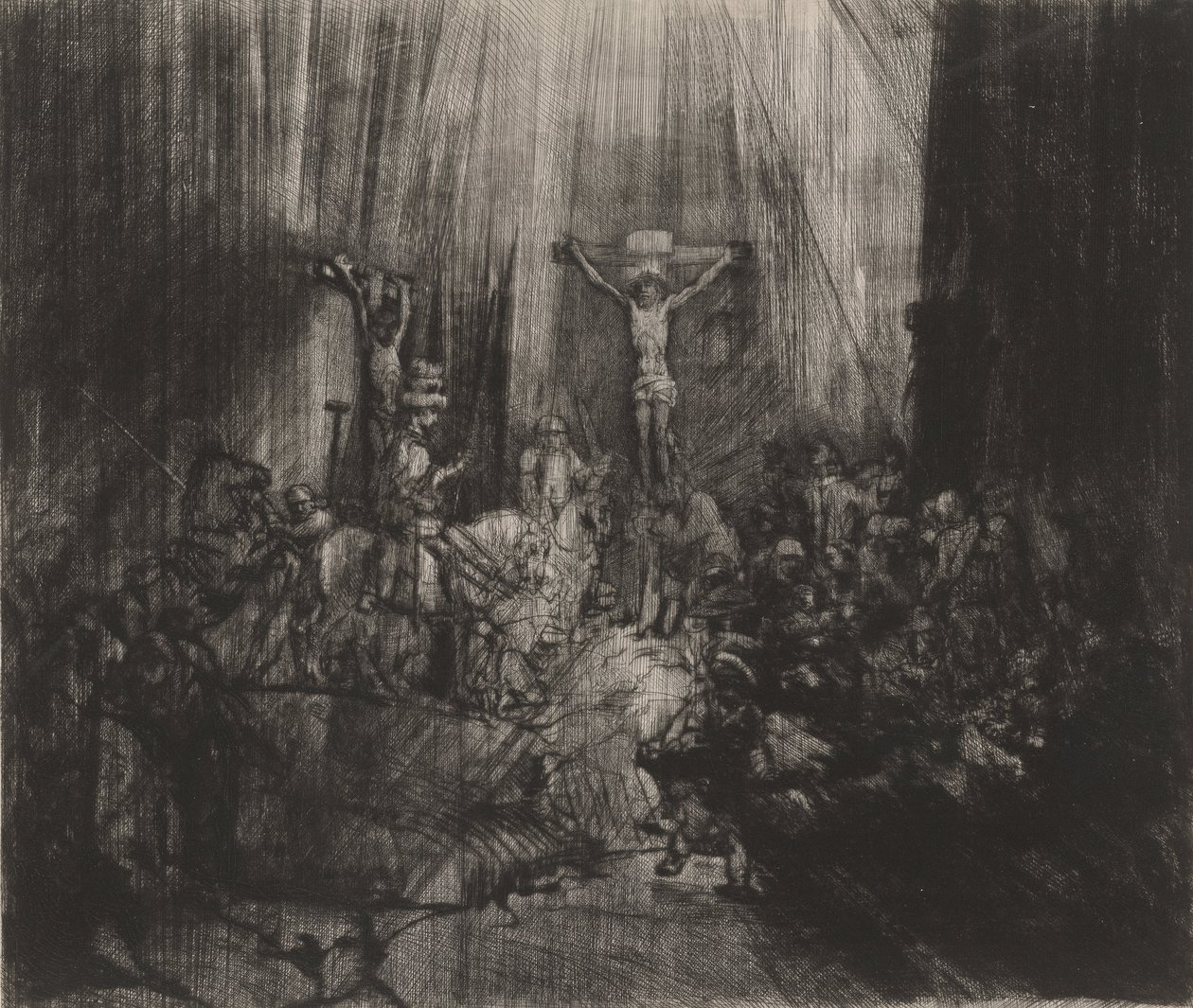 De tre korsene av Rembrandt van Rijn