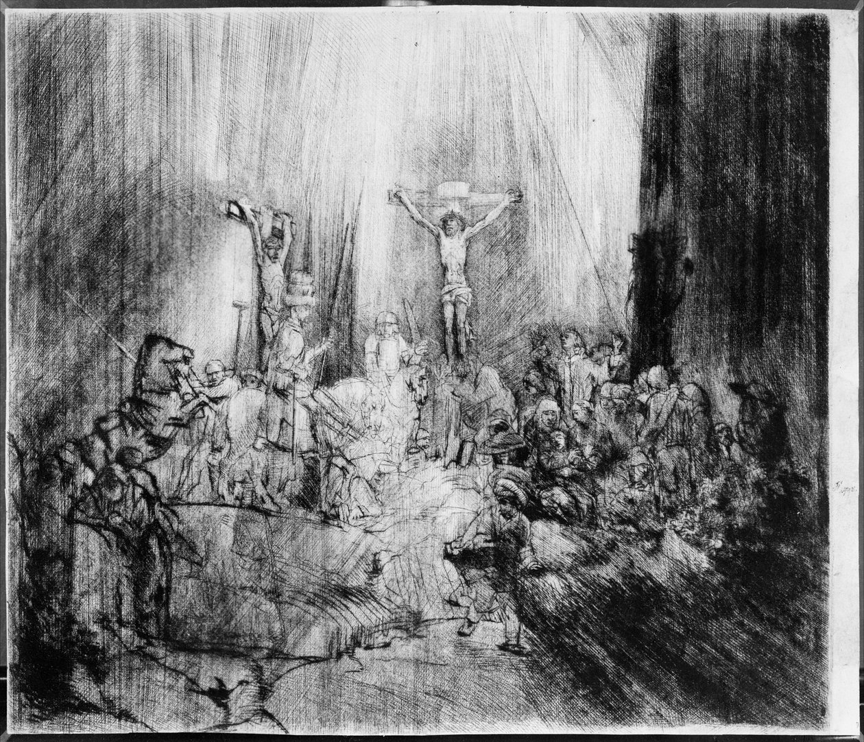 De tre korsene, 1653 av Rembrandt van Rijn
