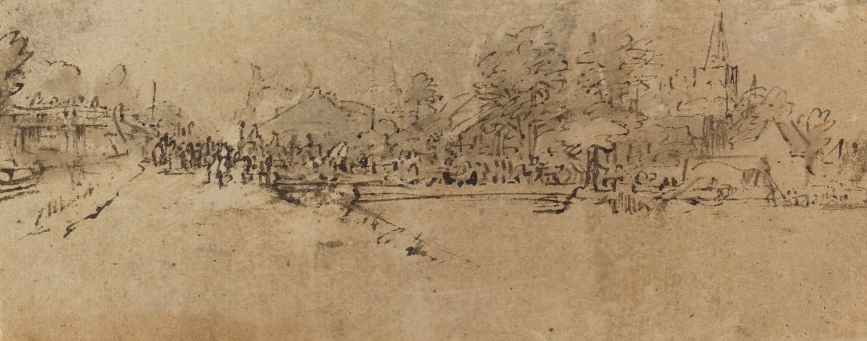 Utsikt over Diemen av Rembrandt van Rijn