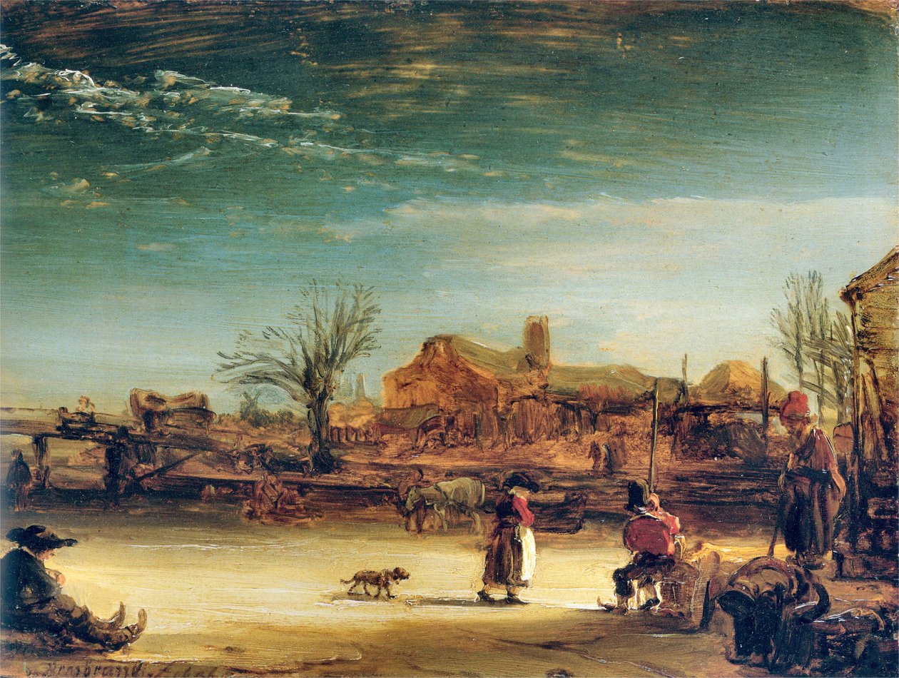 Vinterlandskap av Rembrandt van Rijn