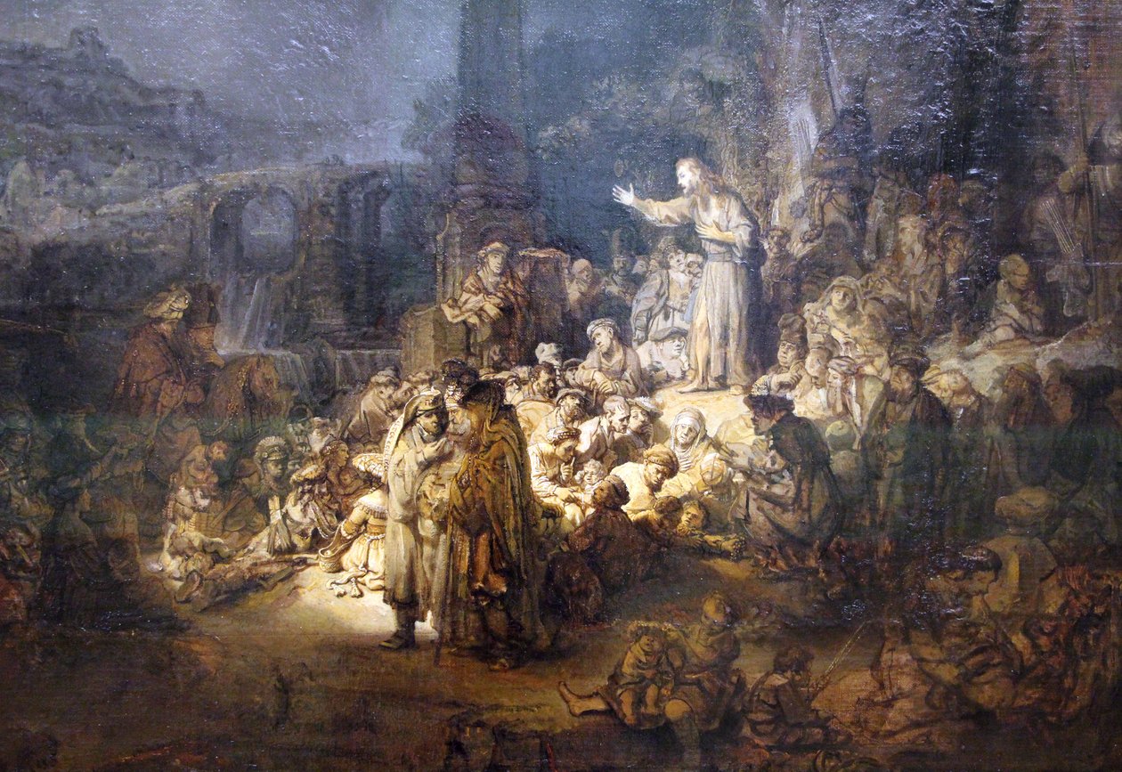 Døperens preken av Rembrandt van Rijn