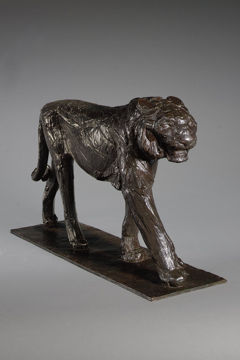 Great Royal Tiger; Grand Tigre Royal, ca. 1913 (bronse med mørkebrun patina) av Rembrandt Bugatti