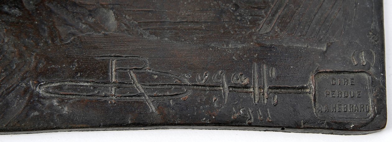Stor giraff med senket hode, modellert 1909-10, støpt før 1913 (bronse) (se også 3084918-43) av Rembrandt Bugatti