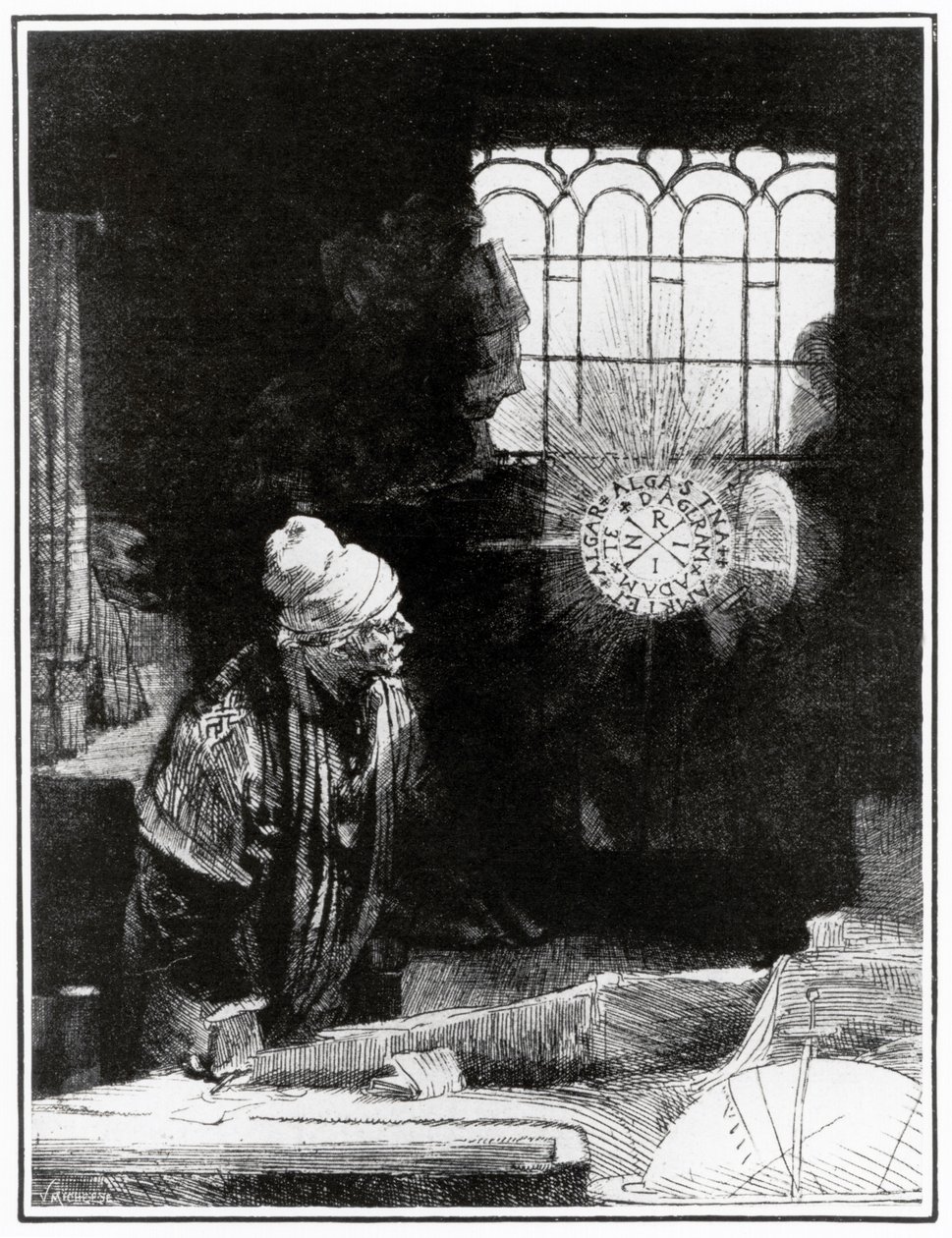 Goethes Faust - av Rembrandt Harmensz. van Rijn (after)
