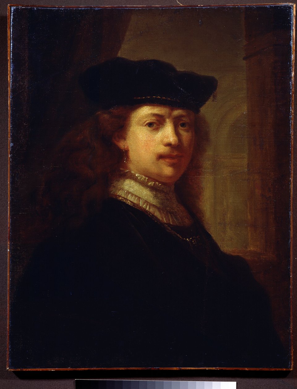 ""Portrett av maleren Harmenszoon van Rijn Said Rembrandt (1606-1669)"" Maleri av Rembrandts følge. Pushkin-museet fra 1600-tallet, Moskva av Rembrandt Harmensz. van Rijn (circle of)