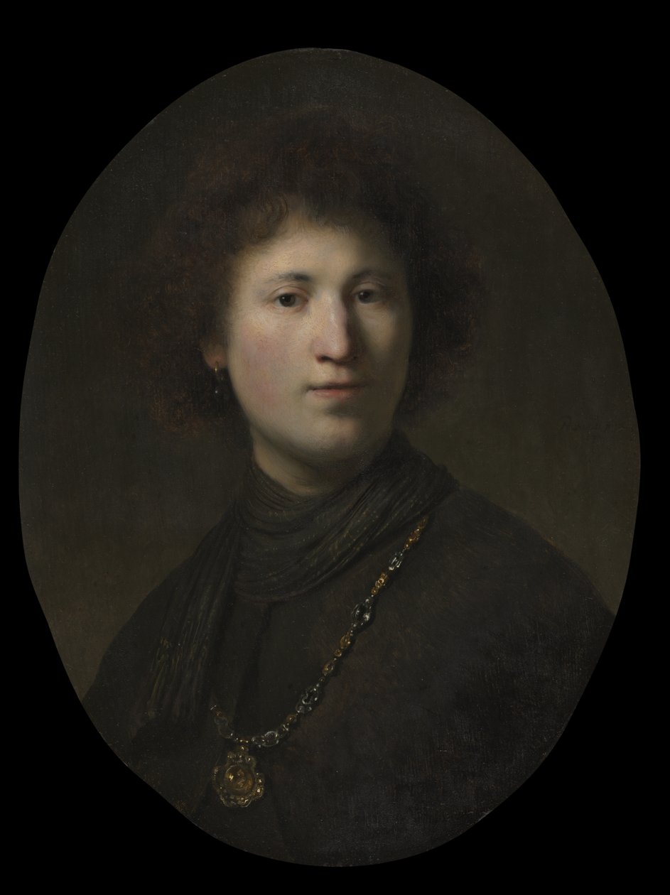 En ung mann med en kjede, ca. 1630 (olje på tre) av Rembrandt van Rijn