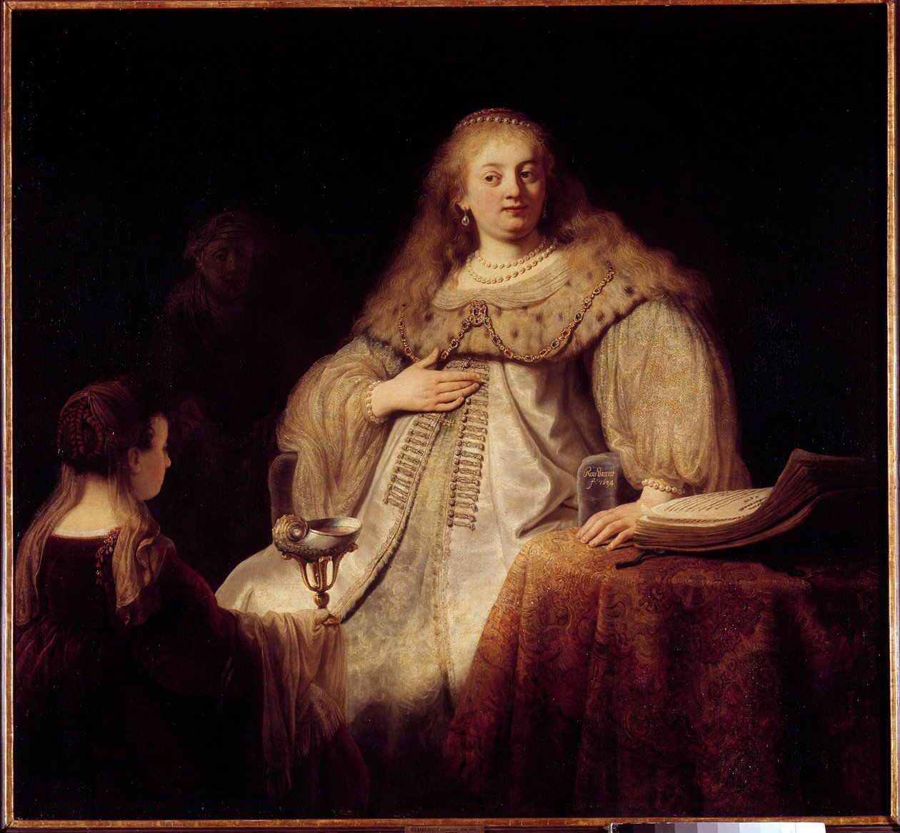 Artemis. Artemis I, dronning av byen Halikarnassus på 400-tallet f.Kr. (Empire of the Roughenides). Maleri av Rembrandt (1606-1669) av Rembrandt van Rijn